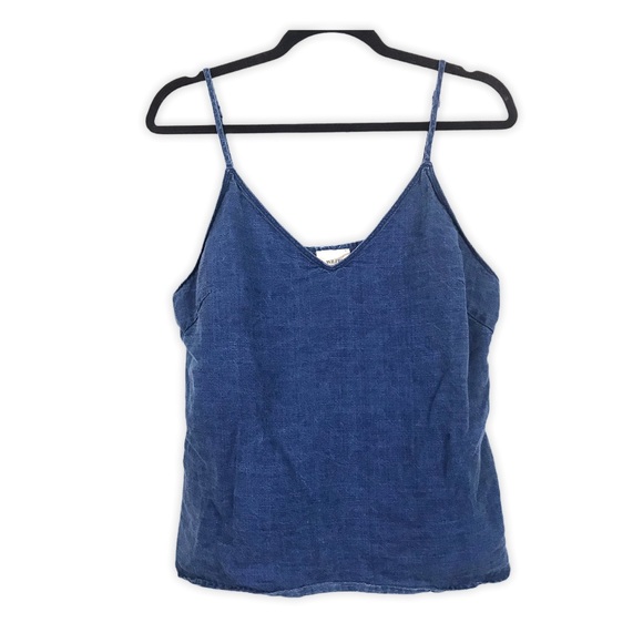 Aritzia Tops - Aritzia Wilfred Free Indigo Linen Blend Cami Tank